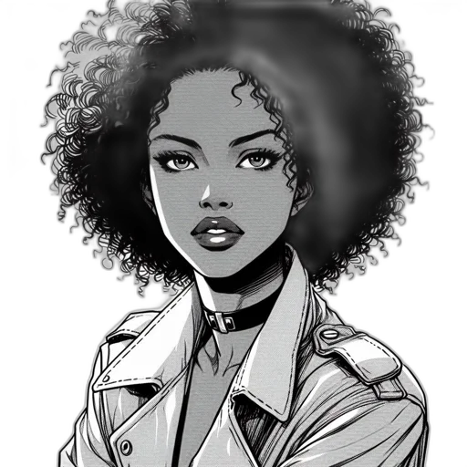 jacket, face, hair, comic book art transparent PNG cut-out