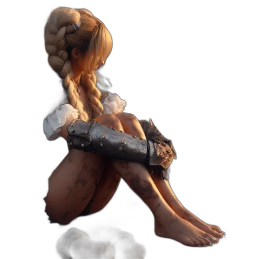 dress, hair, weapon, shoes transparent PNG cut-out