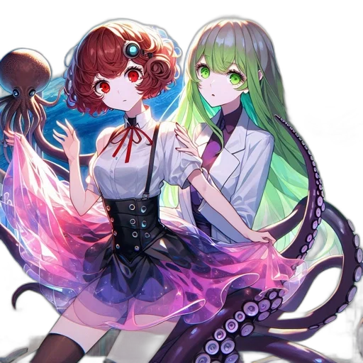 staff, hair, creature, anime transparent PNG cut-out