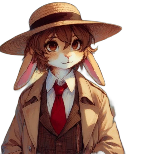 hat, jacket, staff, animal transparent PNG cut-out