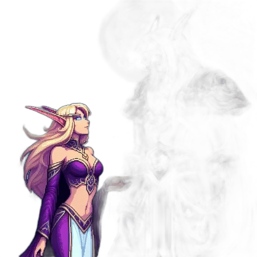 dragon, staff, dress, fantasy art transparent PNG cut-out