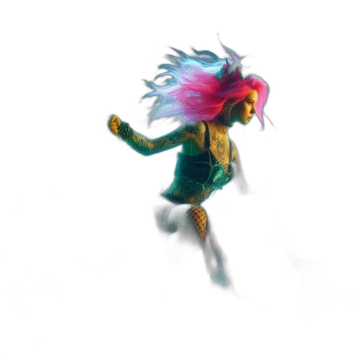 hair, creature, dragon, dress transparent PNG cut-out