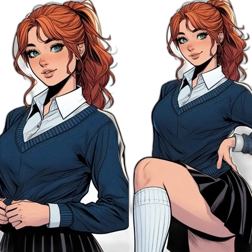 dress, comic book art, concept art, anime transparent PNG cut-out