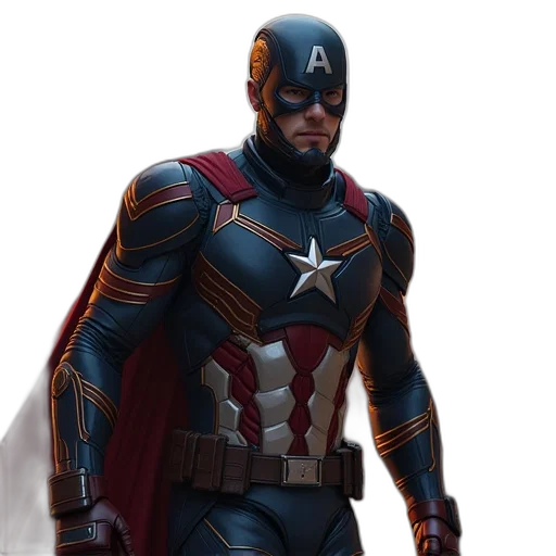 comic book art, concept art, 3d render, avengers transparent PNG cut-out