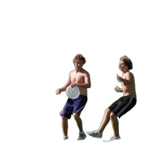 two, shirtless, boys, play transparent PNG cut-out
