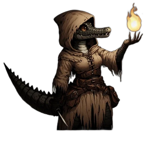 dragon, creature, staff, mask transparent PNG cut-out