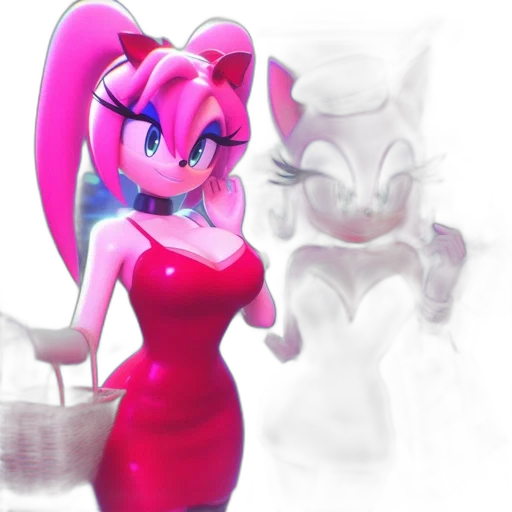 dress, robot, concept art, 3d render transparent PNG cut-out