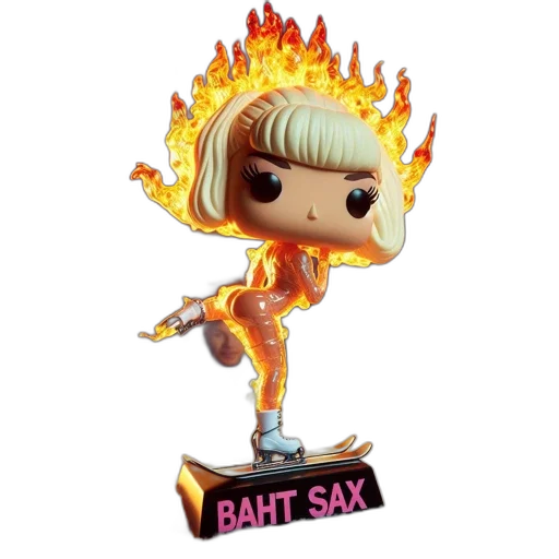 concept art, fire, funko, pop transparent PNG cut-out