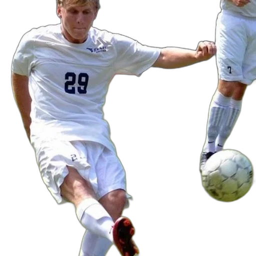 soccer, player, white, jersey transparent PNG cut-out