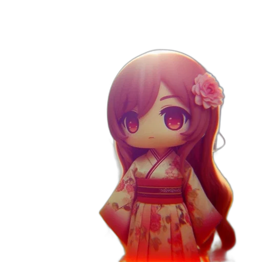 dress, flower, staff, weapon transparent PNG cut-out