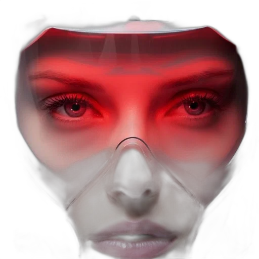 mask, face, robot, photorealistic transparent PNG cut-out