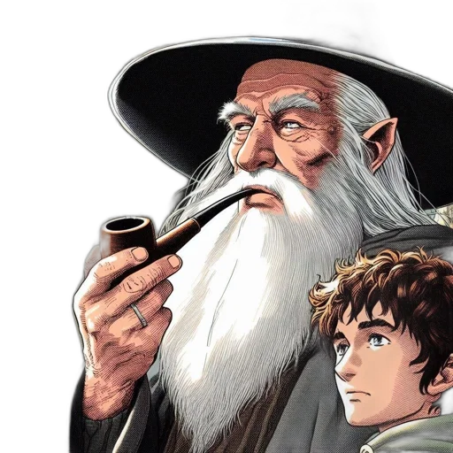 fantasy art, concept art, comic book art, photorealistic transparent PNG cut-out