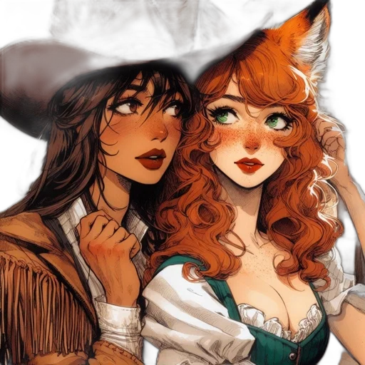 fantasy art, comic book art, concept art, watercolor transparent PNG cut-out