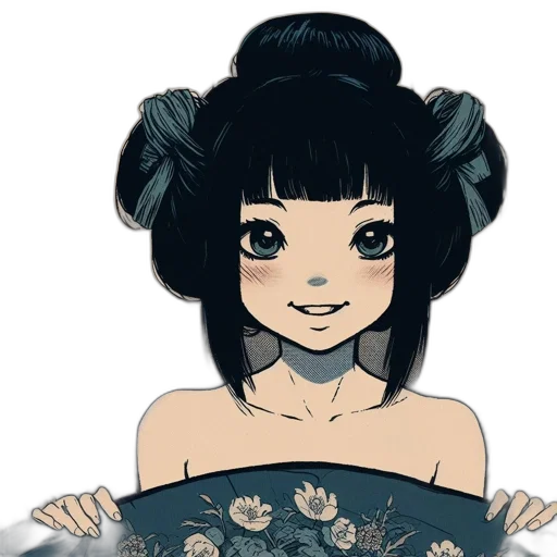 dress, mask, flower, face transparent PNG cut-out