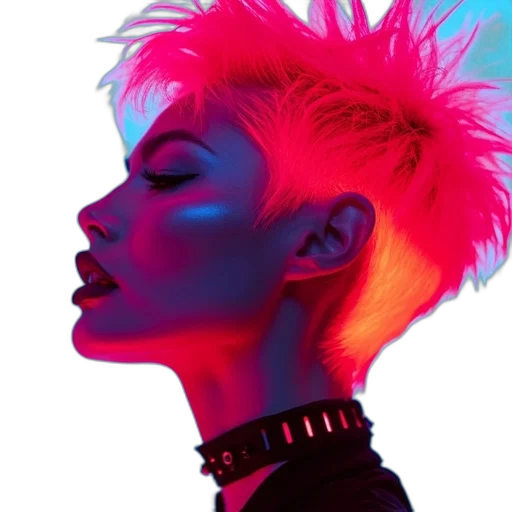 hair, face, jacket, crown transparent PNG cut-out