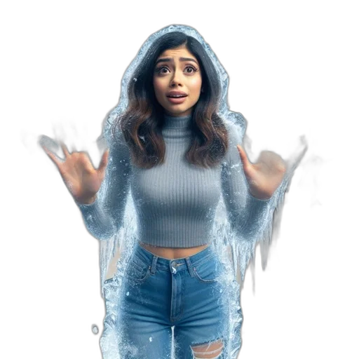 jacket, creature, face, hair transparent PNG cut-out
