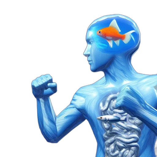 concept art, blue, icy, humanoid transparent PNG cut-out