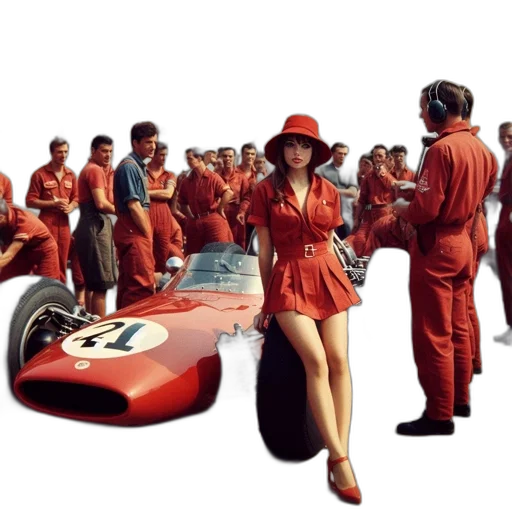 car, dress, jacket, hat transparent PNG cut-out