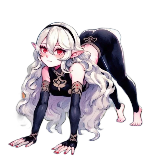 creature, staff, dragon, hair transparent PNG cut-out