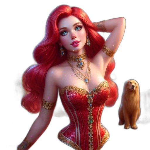 dress, jewelry, fantasy art, concept art transparent PNG cut-out