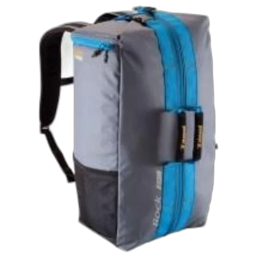 jacket, gray, blue, backpack transparent PNG cut-out