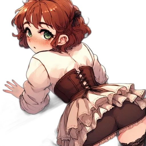 dress, staff, creature, weapon transparent PNG cut-out