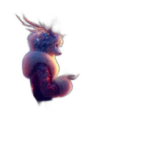 dragon, creature, crown, hair transparent PNG cut-out