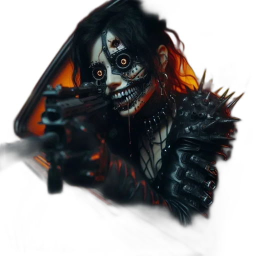 creature, mask, face, staff transparent PNG cut-out