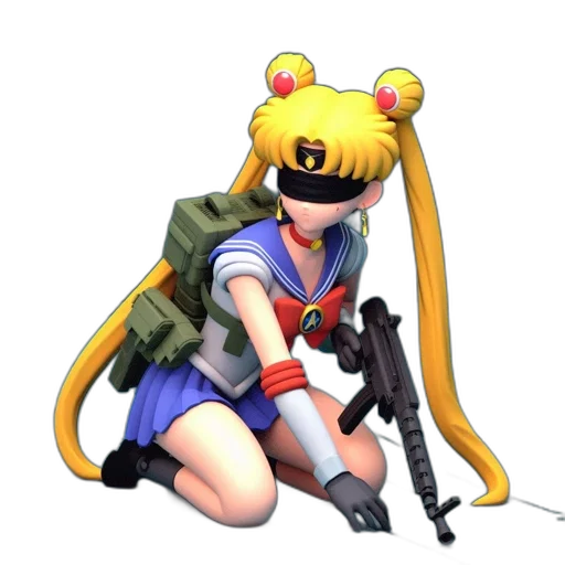 weapon, staff, robot, hat transparent PNG cut-out