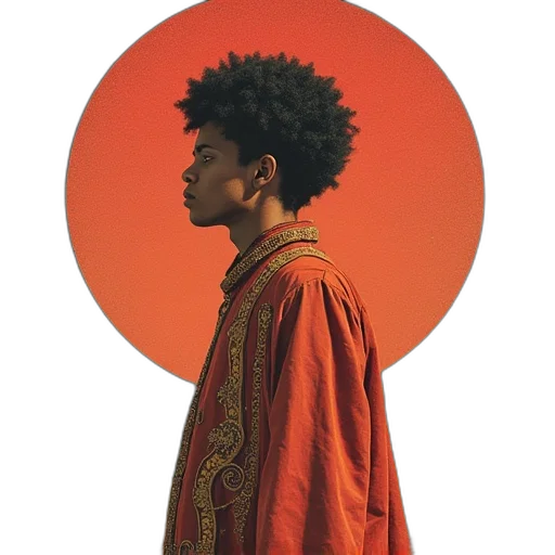 jacket, crown, face, staff transparent PNG cut-out