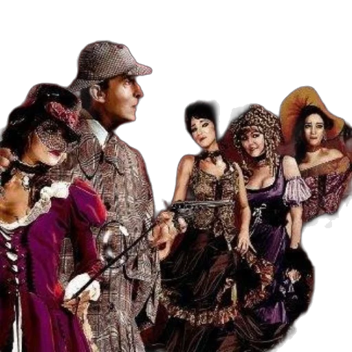 group, people, dressed, victorian-era transparent PNG cut-out