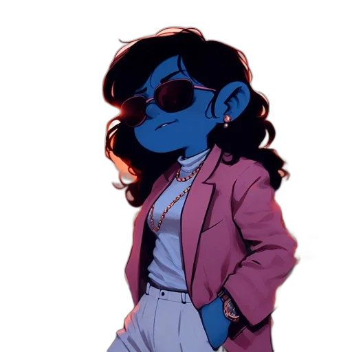 jacket, staff, dress, creature transparent PNG cut-out