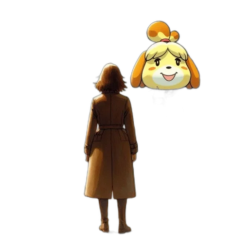 staff, hat, animal, jacket transparent PNG cut-out
