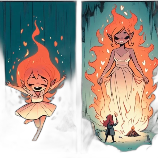 concept art, comic book art, fantasy art, watercolor transparent PNG cut-out
