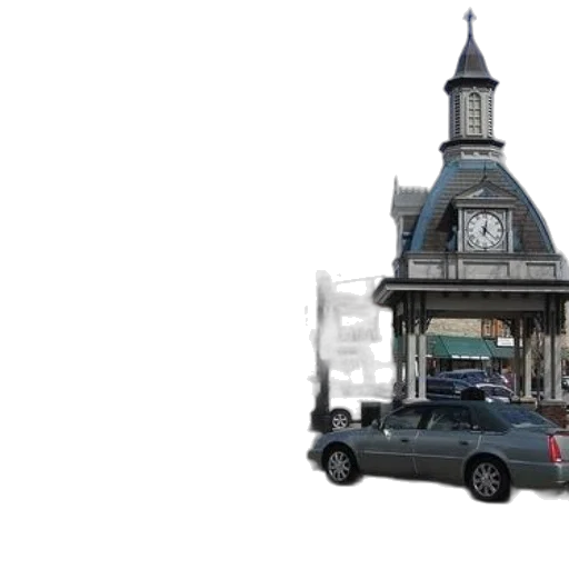 car, building, 3d render, photorealistic transparent PNG cut-out