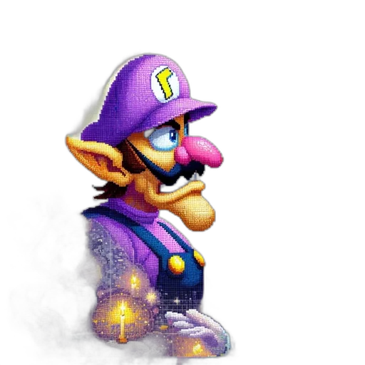 hat, crown, staff, 3d render transparent PNG cut-out