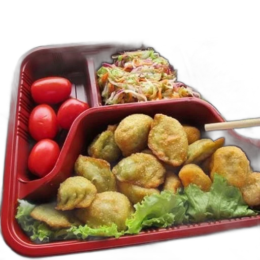 food, photorealistic, bento, box transparent PNG cut-out
