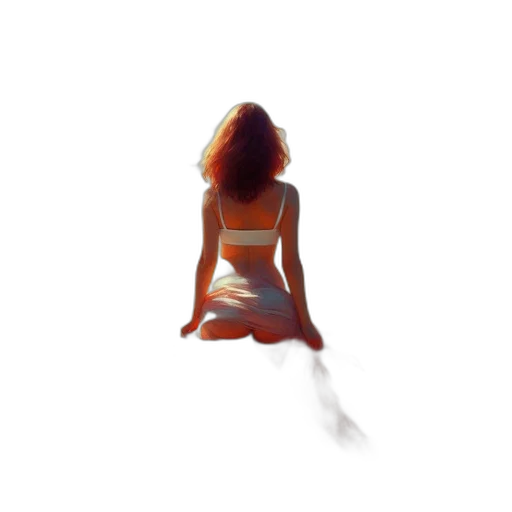 dress, hair, staff, pixel art transparent PNG cut-out