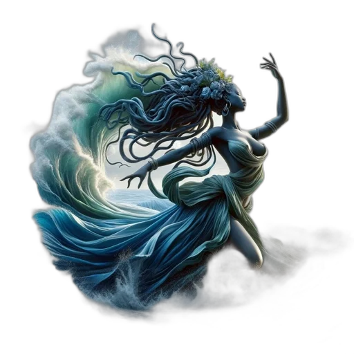 dragon, creature, staff, mask transparent PNG cut-out