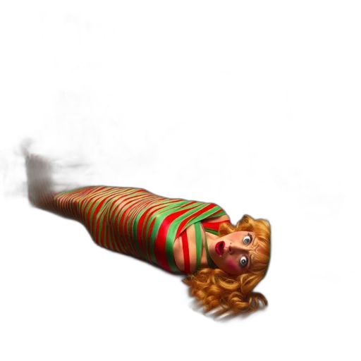 staff, hair, creature, shoes transparent PNG cut-out