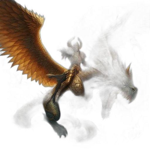 dragon, staff, creature, animal transparent PNG cut-out
