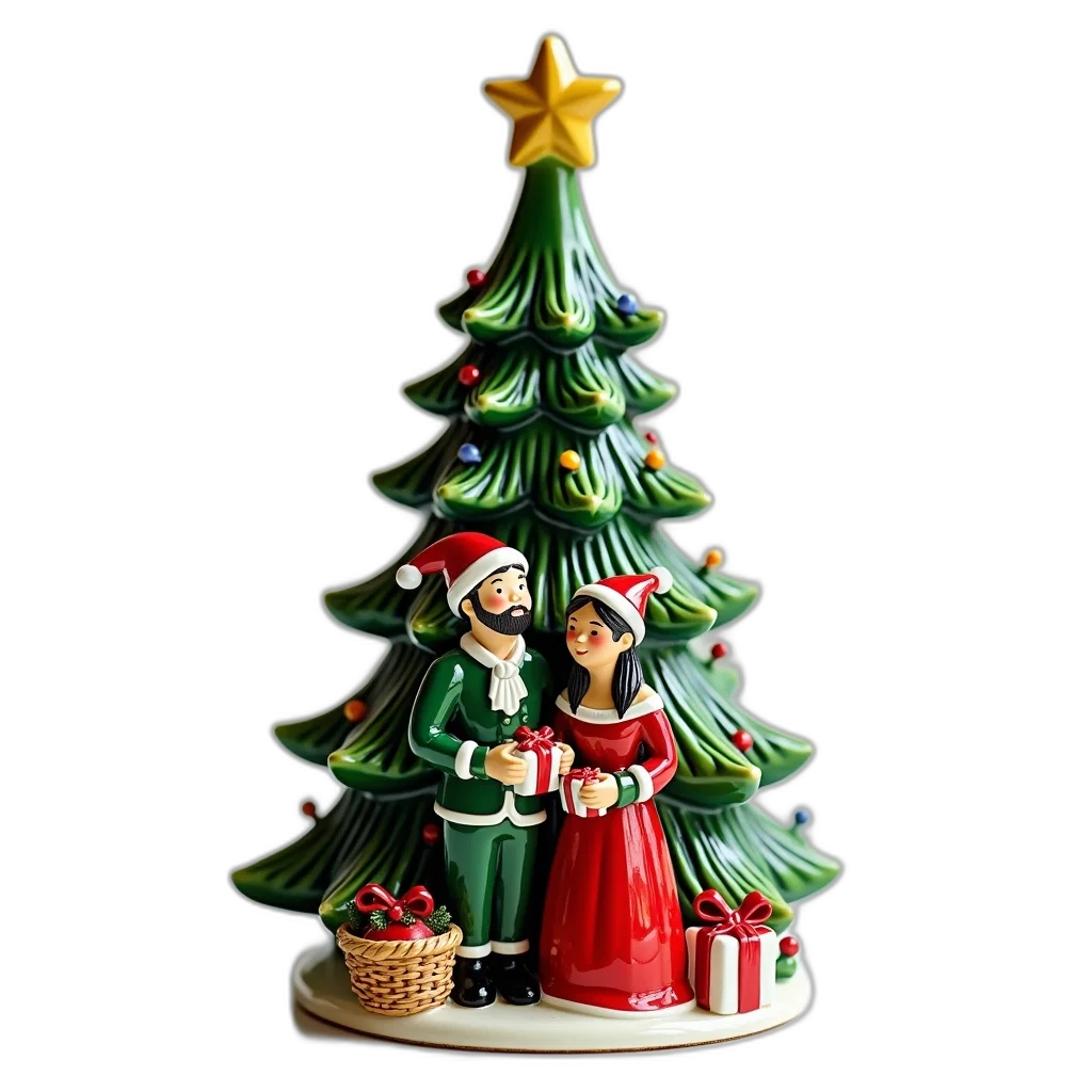 tree, 3d render, photorealistic, ceramic transparent PNG cut-out