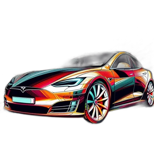 car, 3d render, concept art, photorealistic transparent PNG cut-out