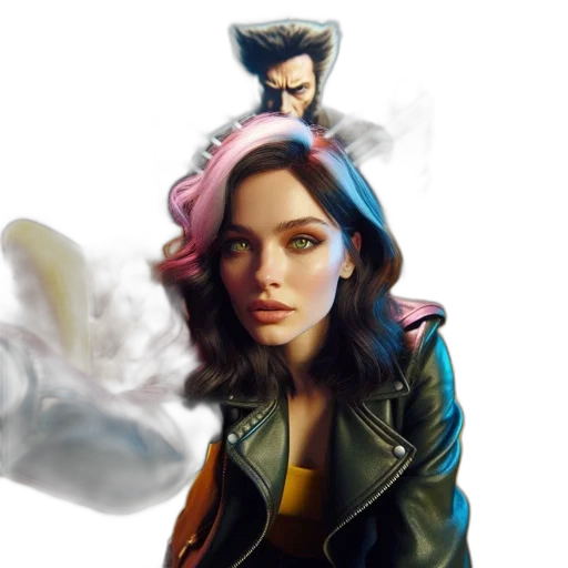 jacket, face, concept art, comic book art transparent PNG cut-out