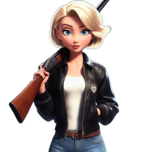 jacket, weapon, concept art, 3d render transparent PNG cut-out