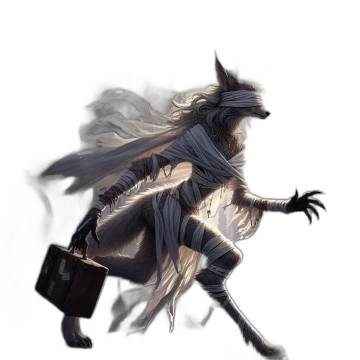 dragon, mask, creature, staff transparent PNG cut-out