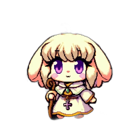 staff, weapon, pixel art, anime transparent PNG cut-out