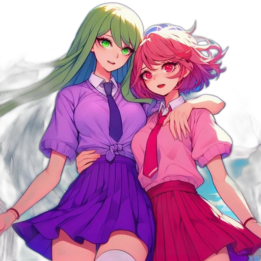 dress, anime, pixel art, vaporwave transparent PNG cut-out