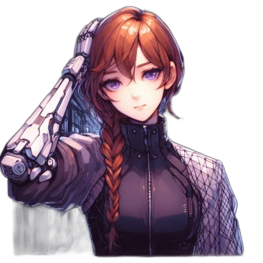staff, weapon, face, jacket transparent PNG cut-out