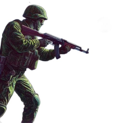 weapon, concept art, pixel art, 3d render transparent PNG cut-out